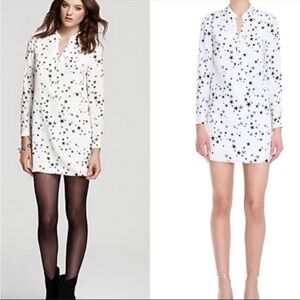 Tibi New York Silk Star Print Shirt Dress (25)